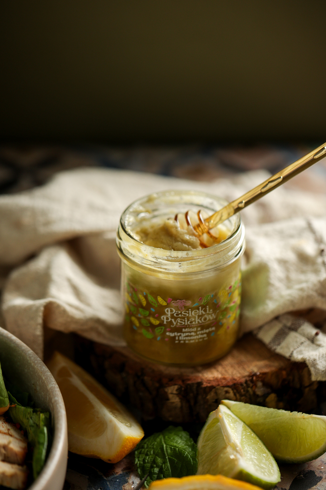 Miód z cytryną, miętą i limonką 200g