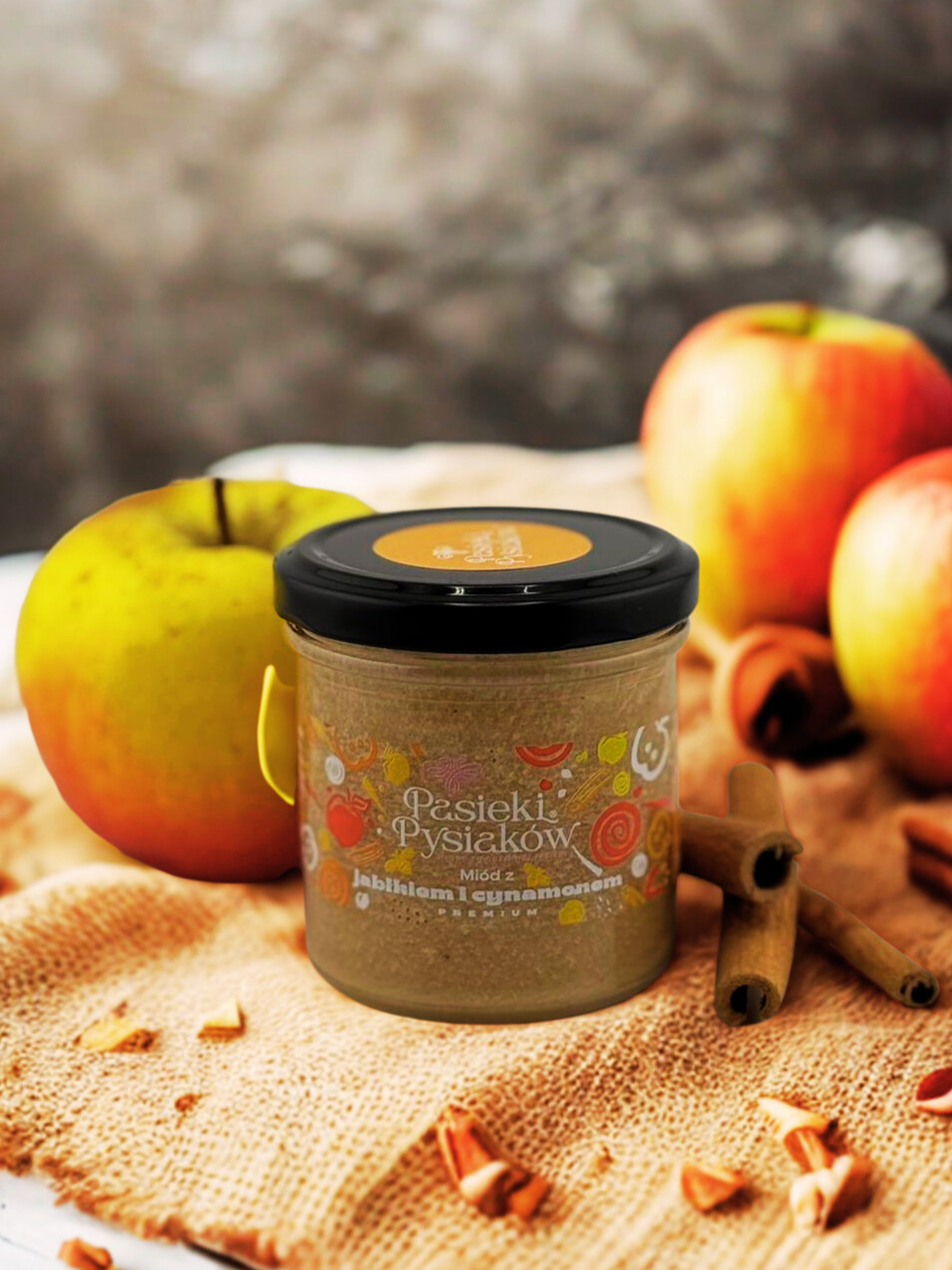 Miód z Jabłkiem i Cynamonem 200g
