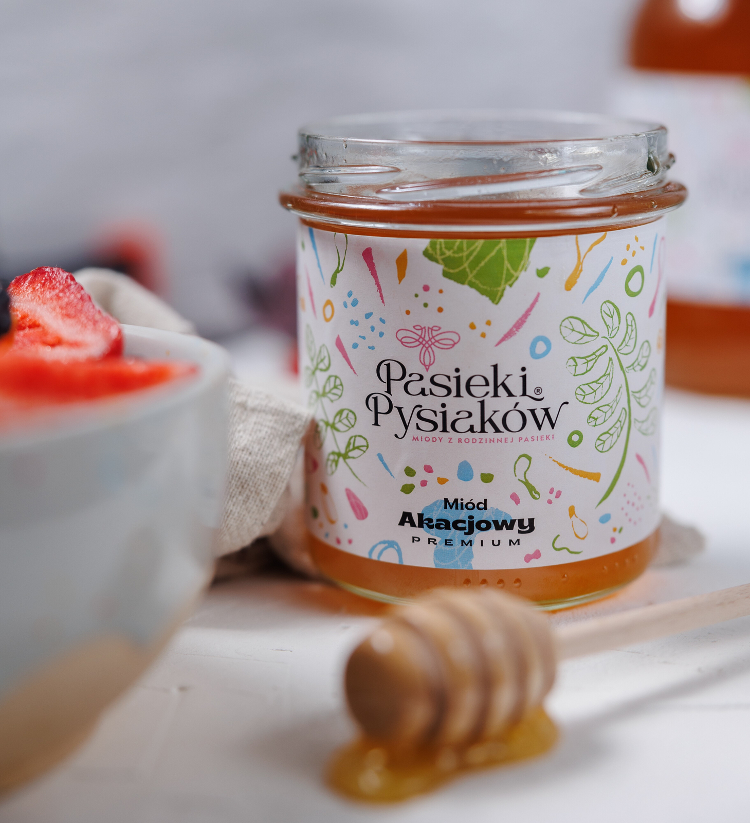 Miód naturalny akacjowy 450g 2025r.