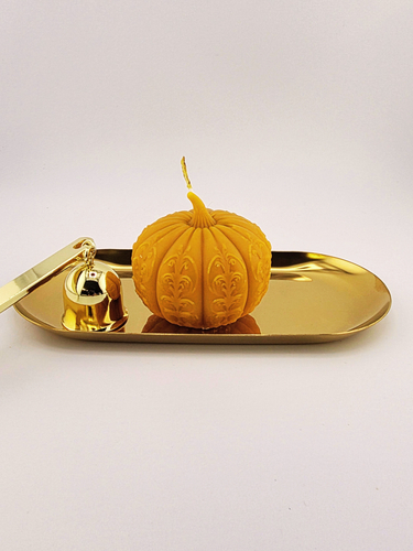 Świeca z naturalnego wosku pszczelego - DYNIA