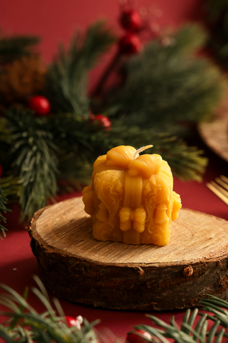 Świeca z wosku pszczelego-Prezent.