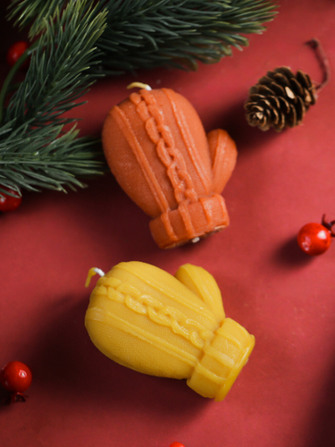 Świeca z wosku pszczelego-Rękawiczka