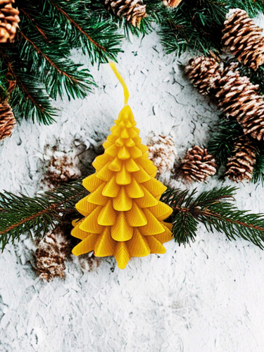 Świeca z wosku pszczelego-Jodła