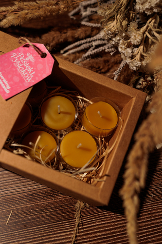 Świeca z naturalnego wosku pszczelego - podgrzewacze.