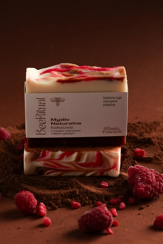 Mydło Naturalne Kakaowe z Miodem Malinowym
