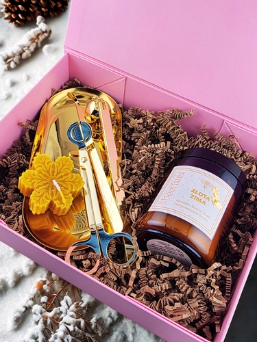 Zestaw Prezentowy na Specjalne Okazje. Świeca z wosku pszczelego.