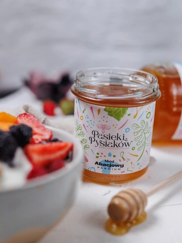 Miód naturalny akacjowy 450g 2025r.