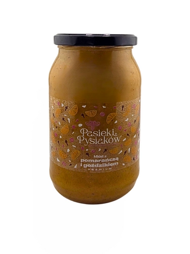 Miód z pomarańczą i goździkiem 1200g 